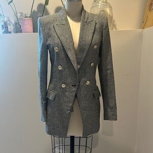 Zara Black and White Blazer Tailored Fit